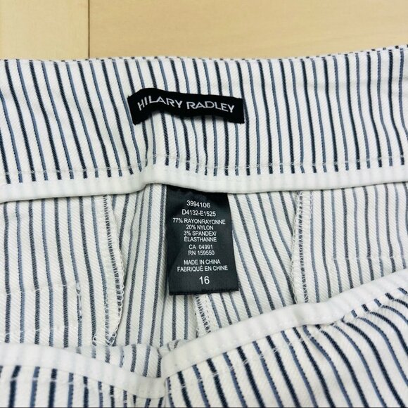 Hilary Radley Stripped Sit At Waist Bermuda Plus Size Women Short Size 16 - Picture 10 of 14